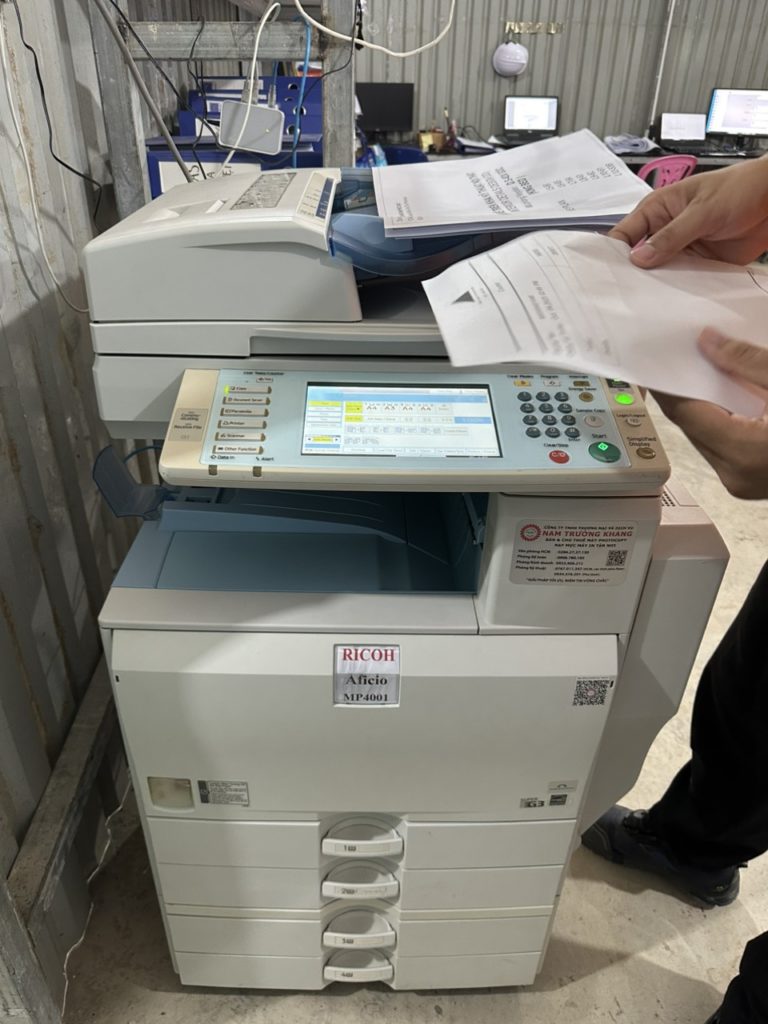 Ban giao may photocopy Ricoh MP4001 cho cong ty tai Long Hai4 1